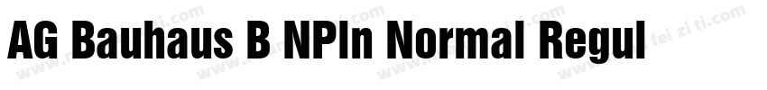 AG Bauhaus B NPln Normal Regular字体转换